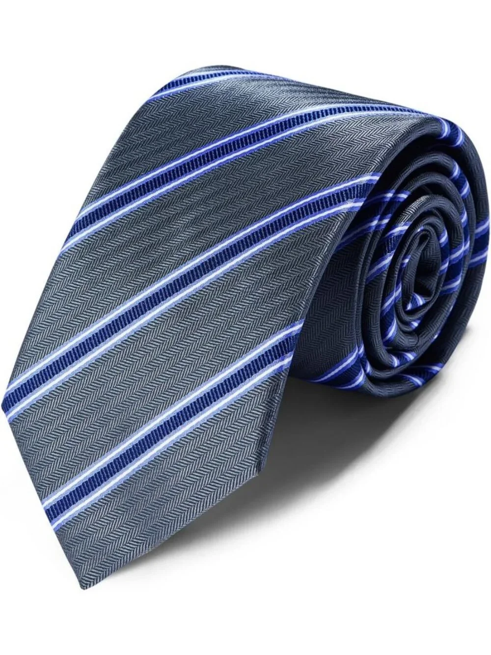Classic Striped & Solid Neckties 6-Pack for Business, Wedding, Party, Gift